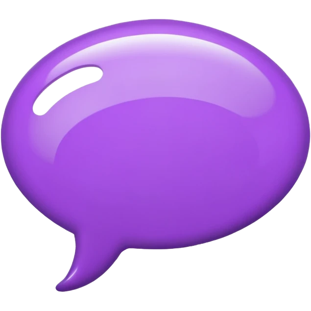 empty purple speech bubble, no text, no face, nothing inside emoji