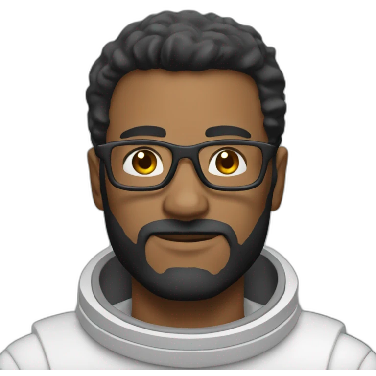 astronaut black-beard caucasian-man white-glasses emoji
