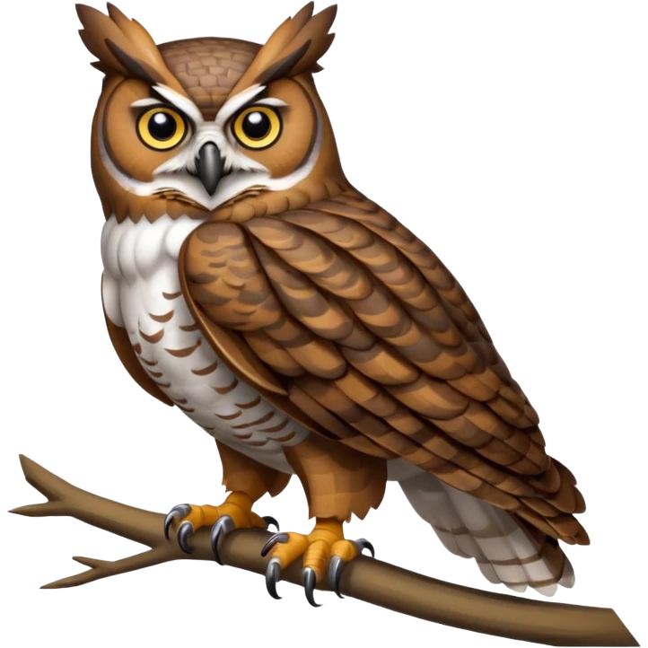 great horned owl full body emoji