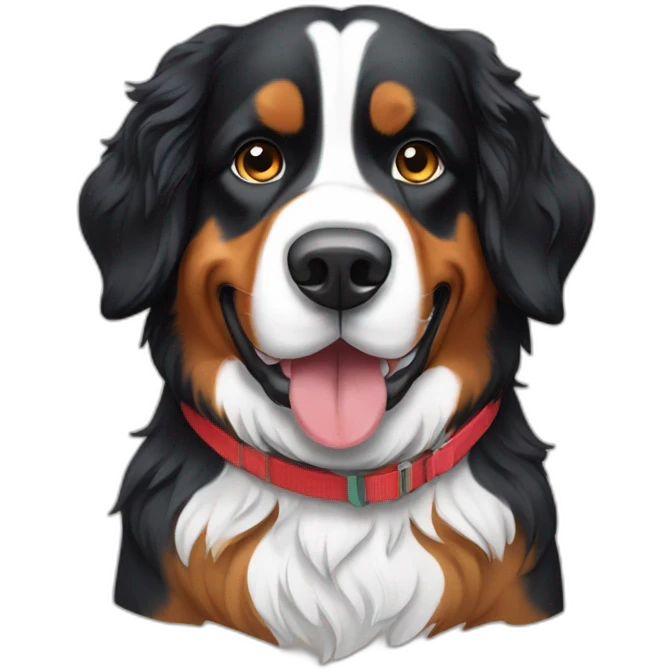 Bernese mountain dog skiing emoji