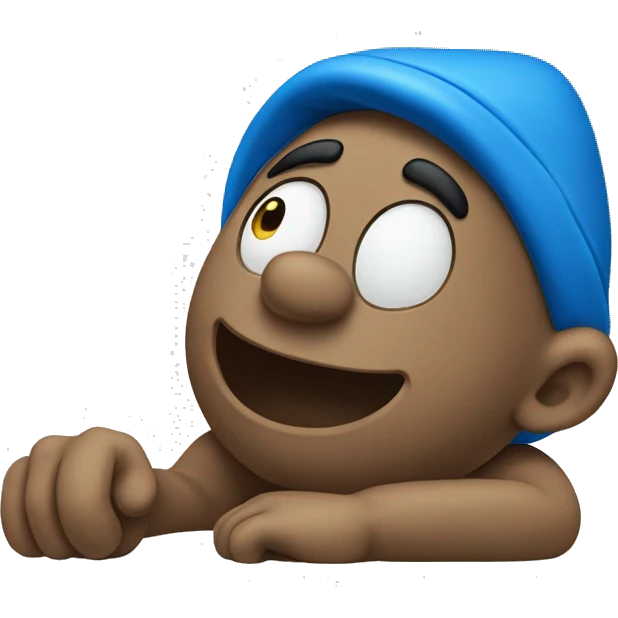  Smurf laying down emoji