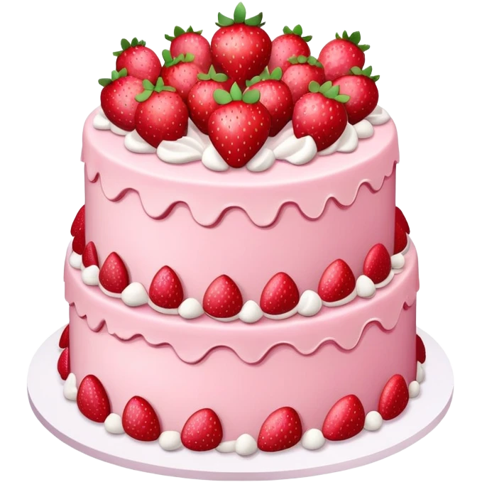 2 tier Strawberry Cake emoji