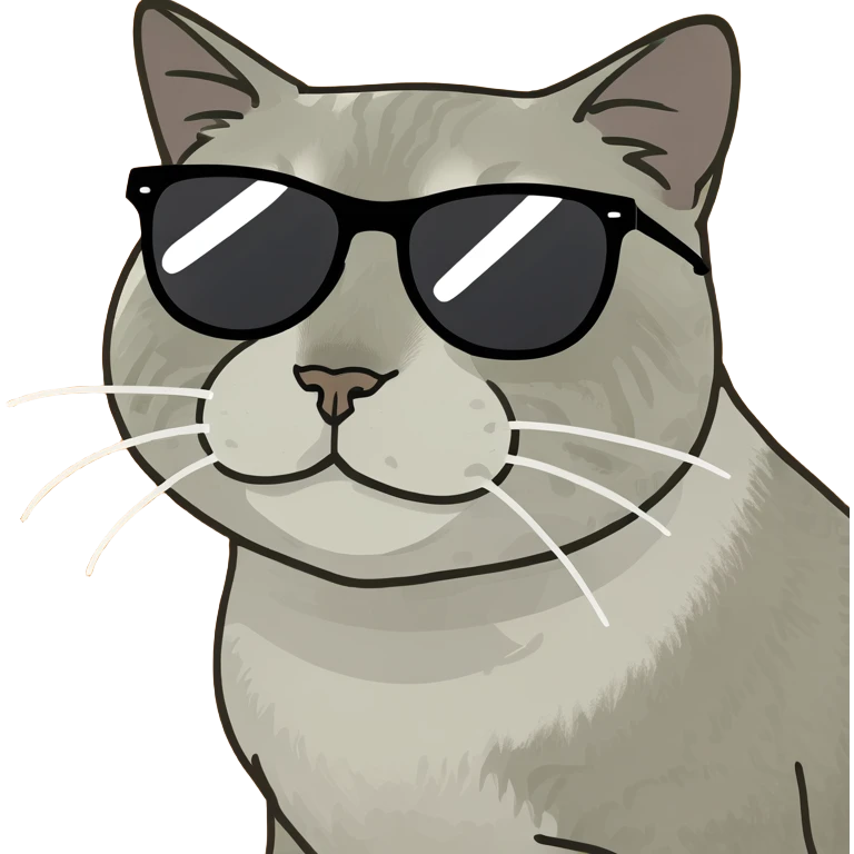 Cat with sunglasses emoji
