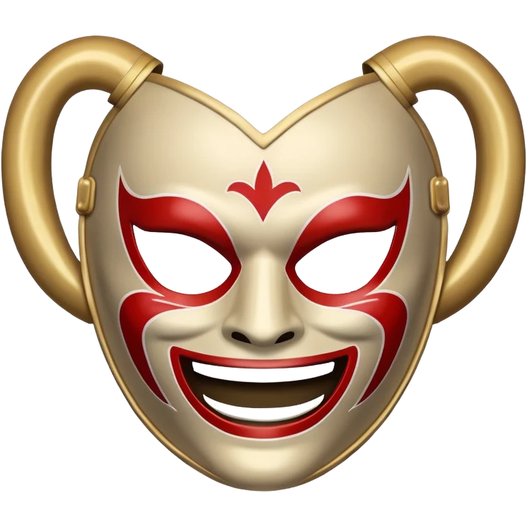 holding an empty Lucha mask emoji