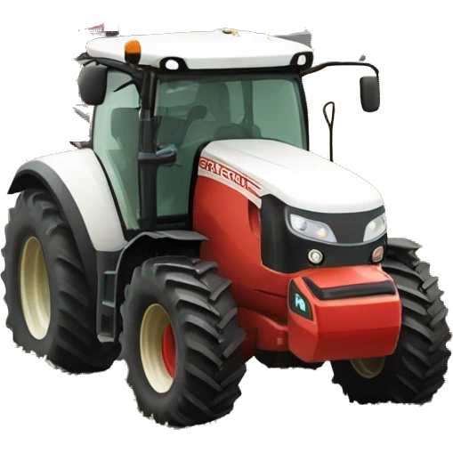 Cow driving a combine harvester emoji