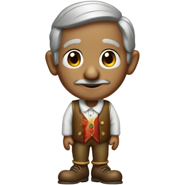 Pinocchio but if he was an older man emoji
