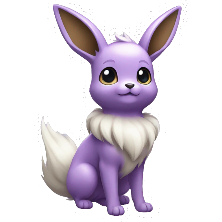 Kawaii Shiny Pastel Purple Eevee Full Body emoji