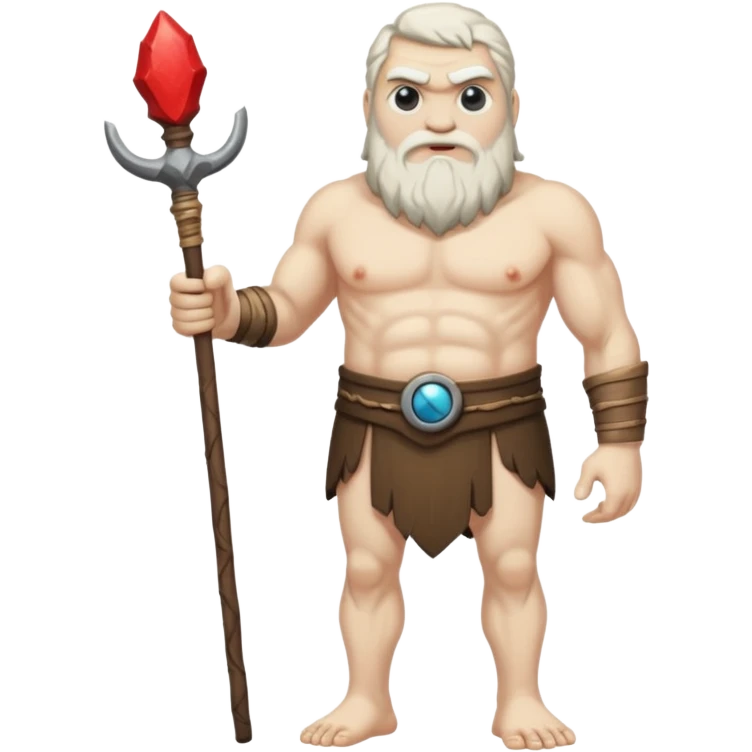 fullbody ancient giant with 1 eye holding a stone club emoji