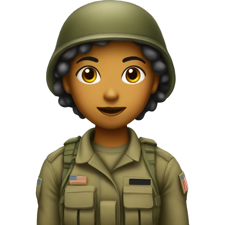A cute girl solider emoji.  emoji
