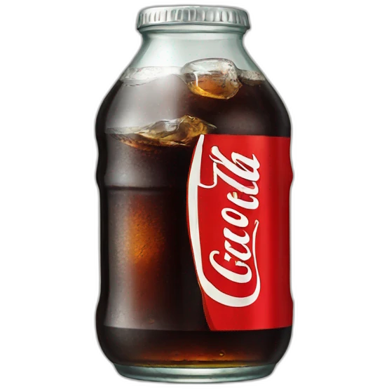 Vintage glass Diet coke emoji