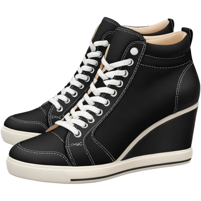 wedge sneakers no lace  emoji