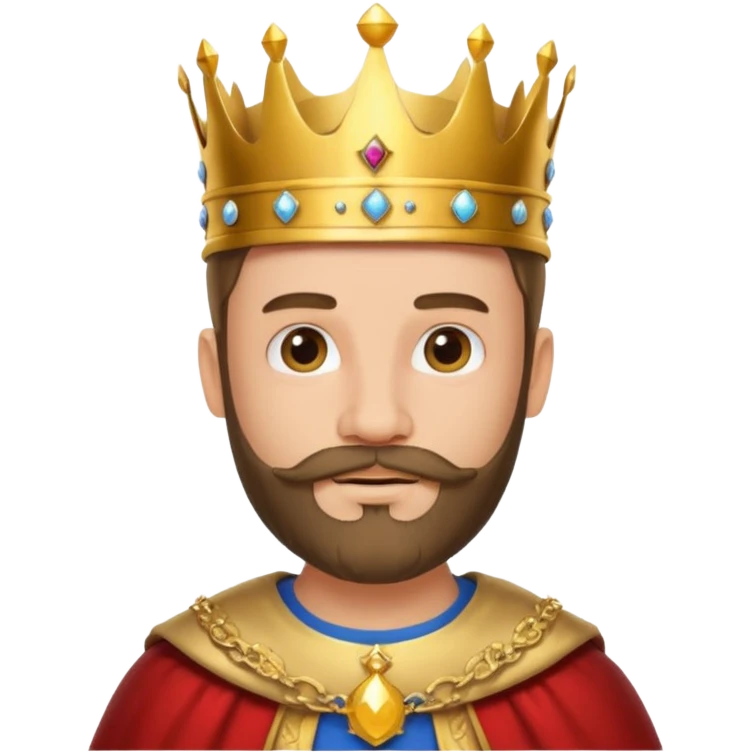 A young king with beard and mustach emoji