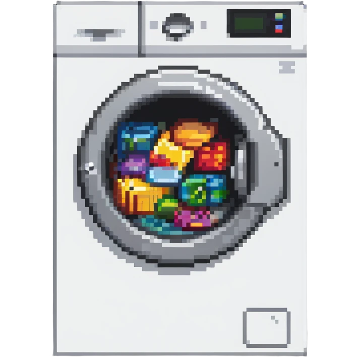 washing machine with door open, laundry appliance emoji