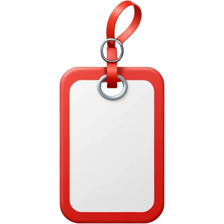 red white Price tag emoji