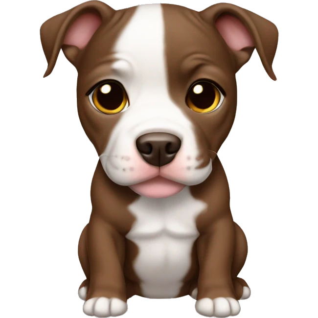 Girl pitbull puppy all brown emoji