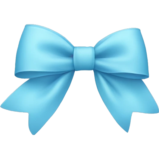 Light blue bow on light blue bow emoji