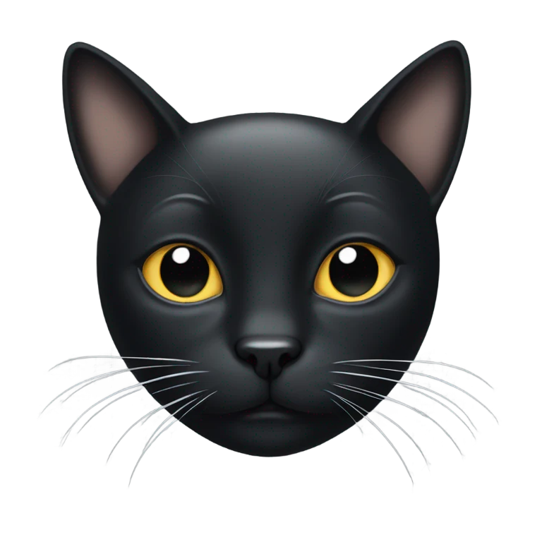 black cat with white spots  emoji