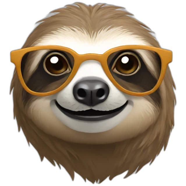 sloth with glasses emoji