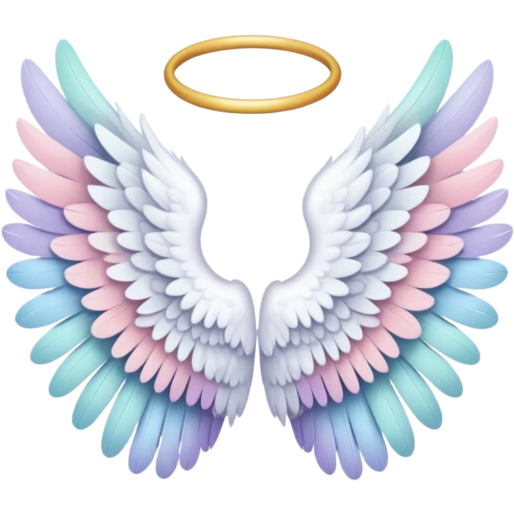 cute pastel angel wing emoji