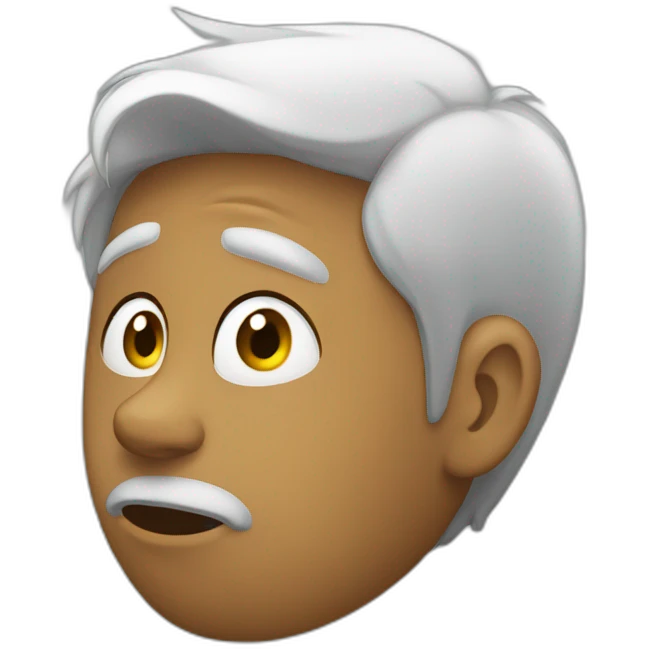 carinha triste dizendo não  emoji