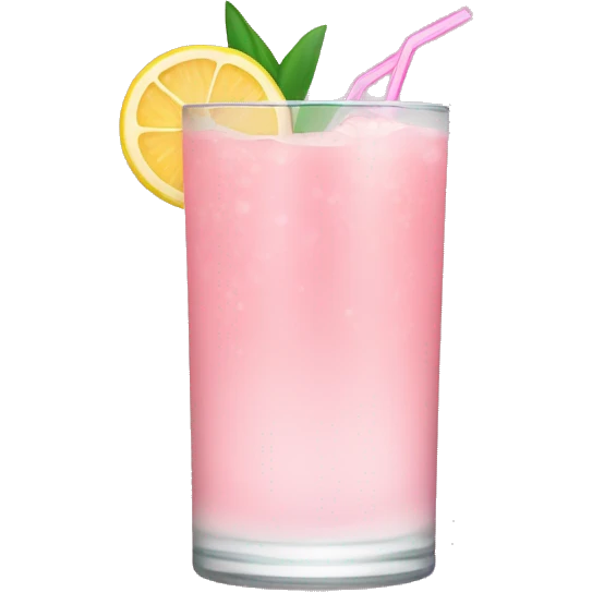 Light pink cocktail tall glass no straw emoji