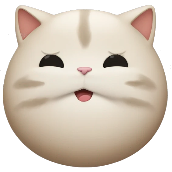Crying fat cat emoji