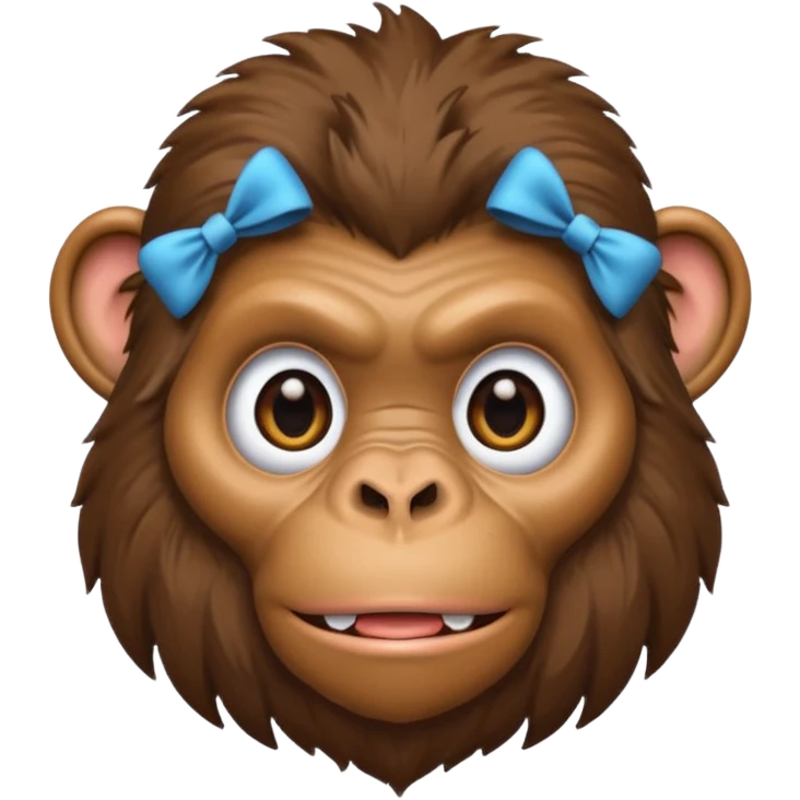 Eine Affe mit schleifen emoji