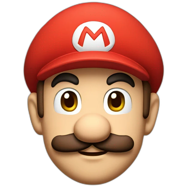 super mario face red hat emoji