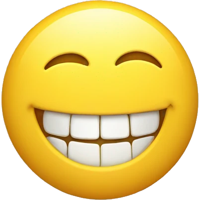 Laughing face emoji with yellow bone in mouth emoji