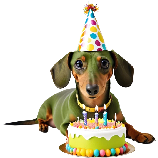 Dachshund Birthday emoji