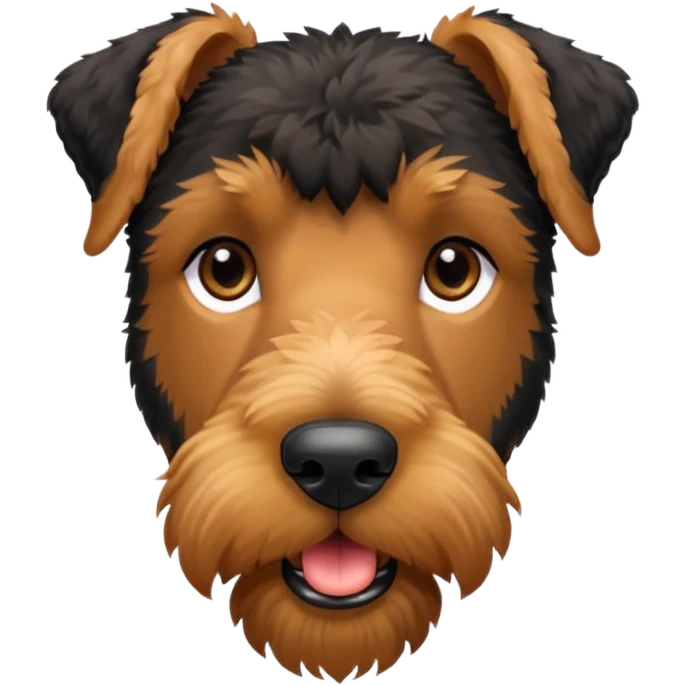 Airedale Terrier dog, Skin Health emoji