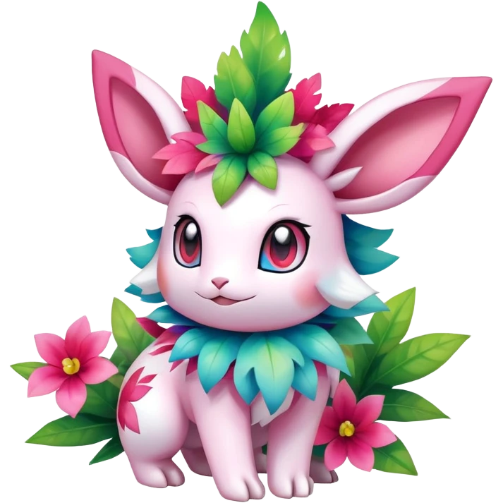 Shiny Exotic Sylveon-Shaymin-Ivysaur-Meganium-Hybrid-Creature emoji