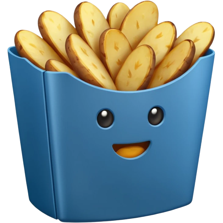 fried potatoes in a blue carton emoji