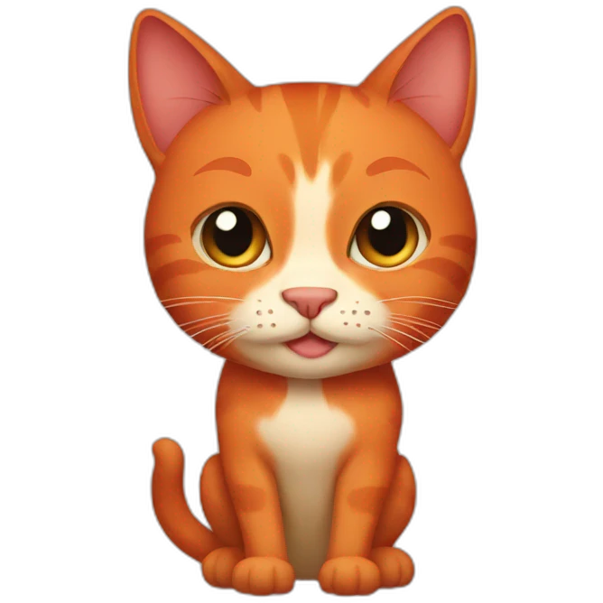 Red cat emoji