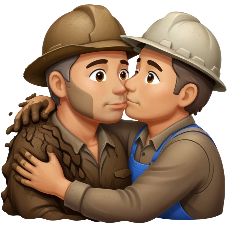 tanned farmer kissing mud emoji