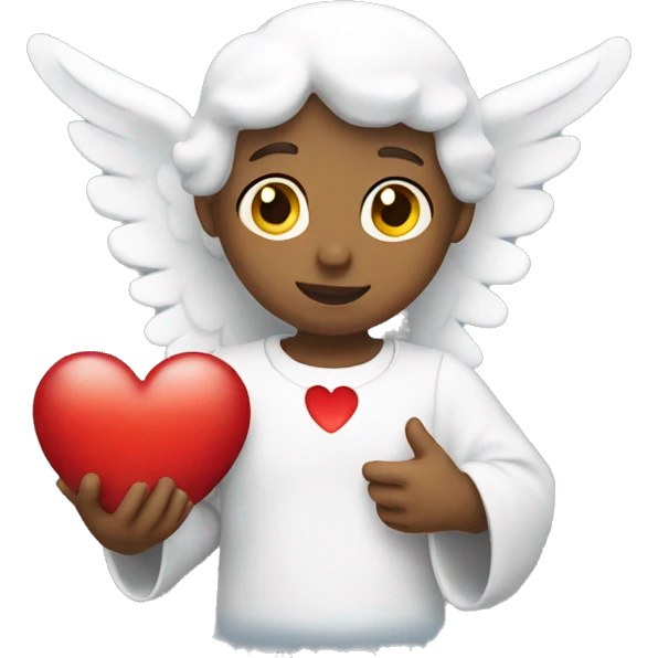 angel holding a heart emoji
