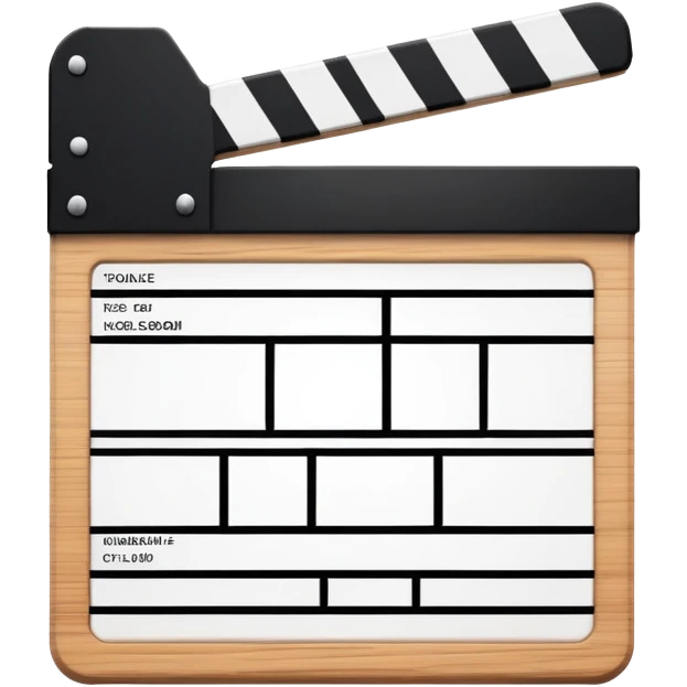 geometric abstract clapperboard, minimalist rectangle with line emoji