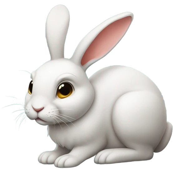 Rabbit that has fallen over emoji