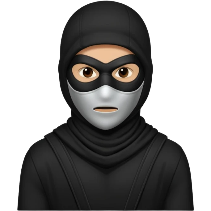 masked robber emoji, no guns emoji