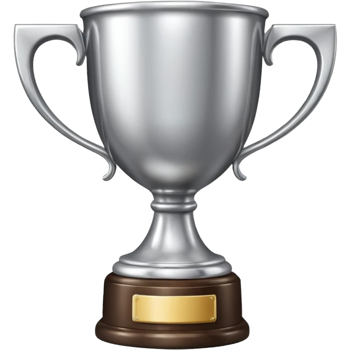 silver cup trophy, front view, no text emoji