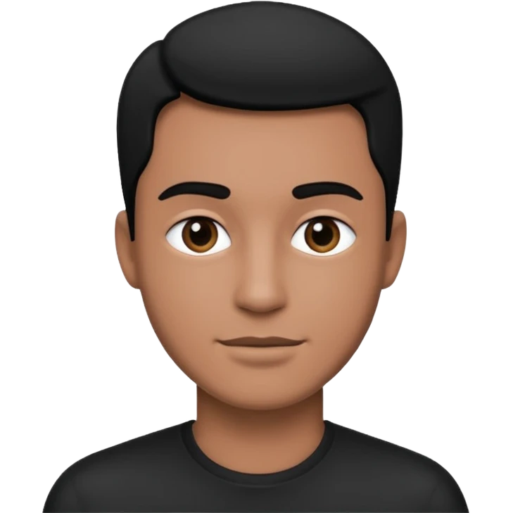 Male black white photo style face emoji