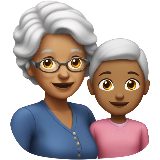 Grandmother with a girl emoji