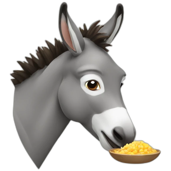 Donkey eating emoji