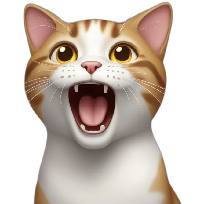 Cat screaming emoji