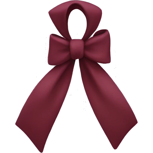 maroon bow emoji