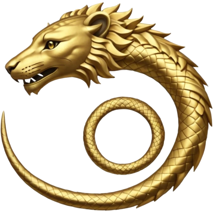 Elder Scrolls Online Lioneating its tail Ouroboro emoji