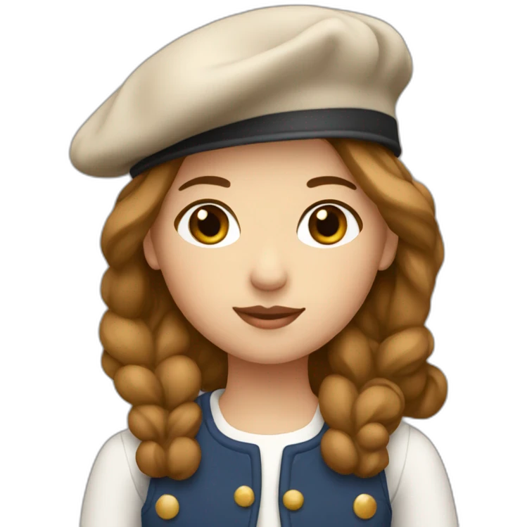 french-girl-with-baguette-and-beret-brown-hair emoji