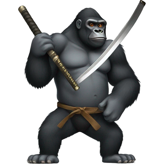 gorilla with katana emoji
