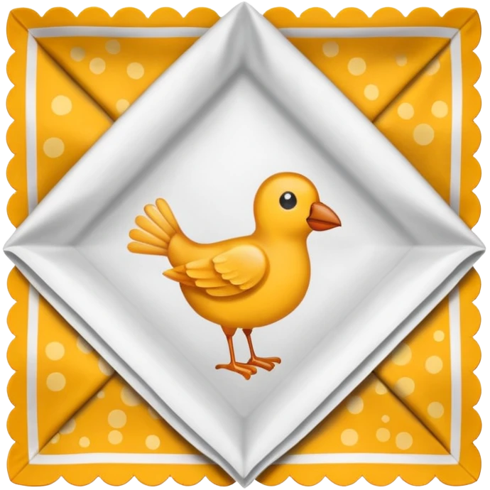 flapped patterned napkin emoji