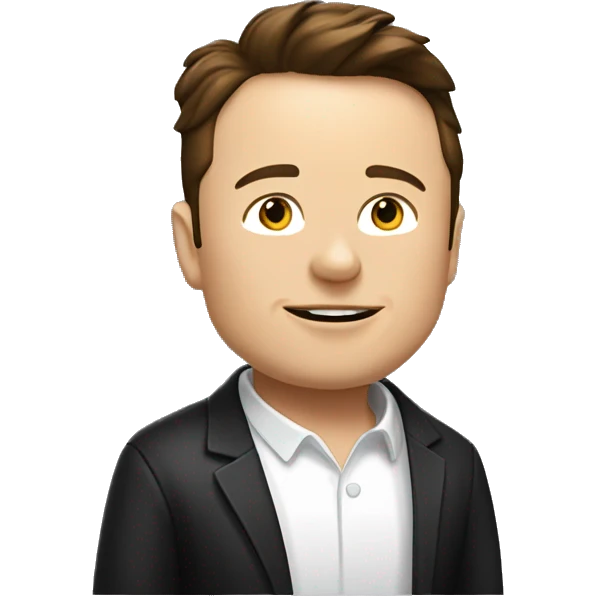 Elon musk imoji and white x empire  emoji